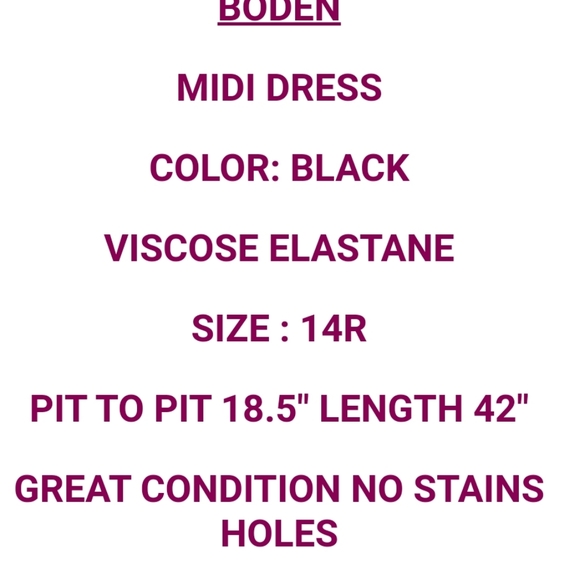 ♥️ 5X30 Twist Front Jersey Midi Black Dress Size 14R - Picture 5 of 5